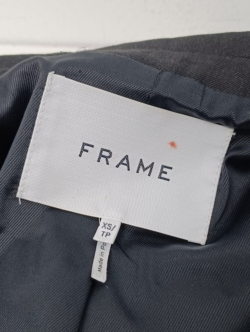 Frame Grandfather Jacket Blazer Size XS Women Linen Blend Black Quiet Luxury - Picture 11 of 15